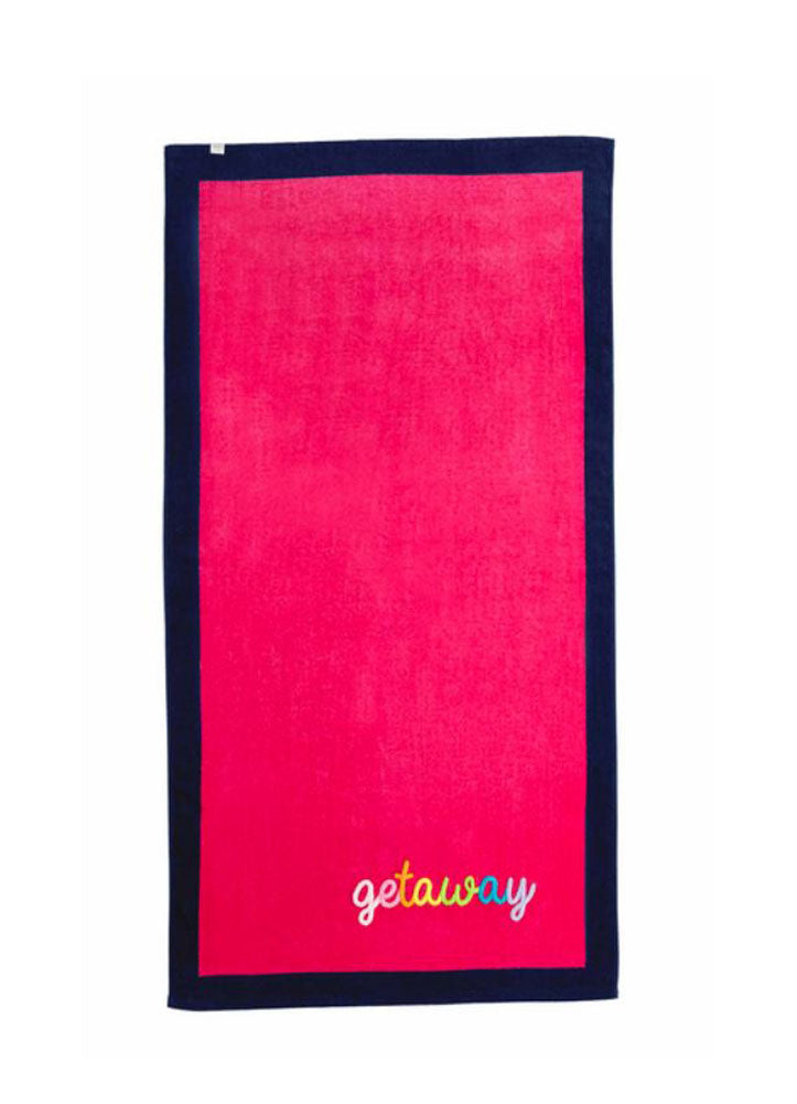 Boucle Beach Towel Pink by Mud Pie