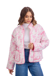 Cher Block Print Jacket White by Mud Pie