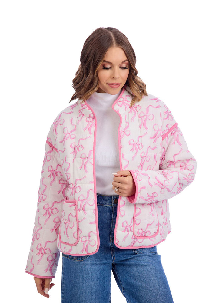 Cher Block Print Jacket White by Mud Pie