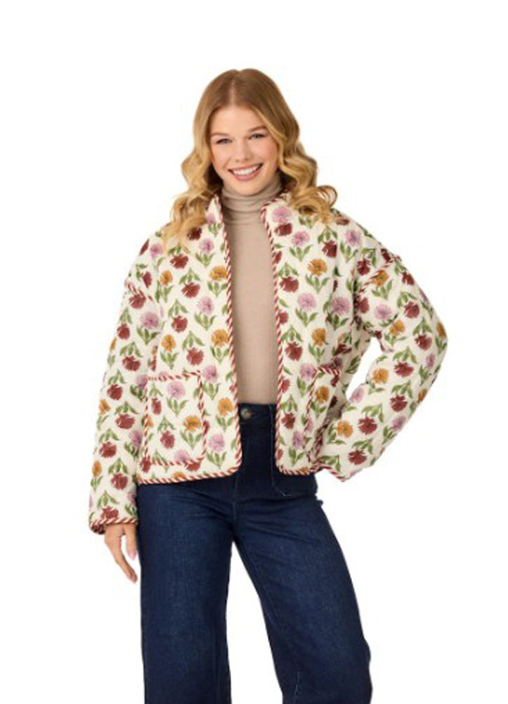 Harvest Jacket White by Mud Pie