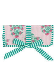 Blush Block Print Jewelry Roll by Mud Pie