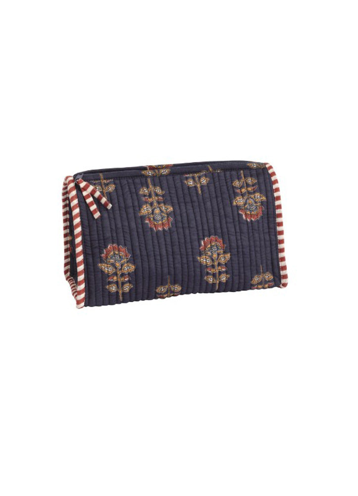Harvest Block Print Tote Navy by Mud Pie
