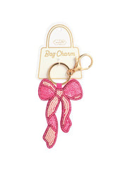 Valentine Beaded Bag Charm Bow by Mud Pie