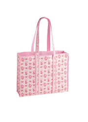 White Bow Bloom Quilted Tote by Mud Pie