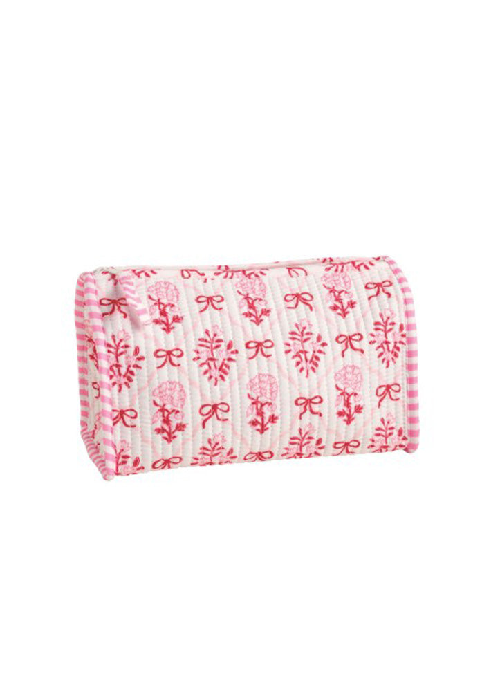 White Bow Bloom Quilted Case by Mud Pie