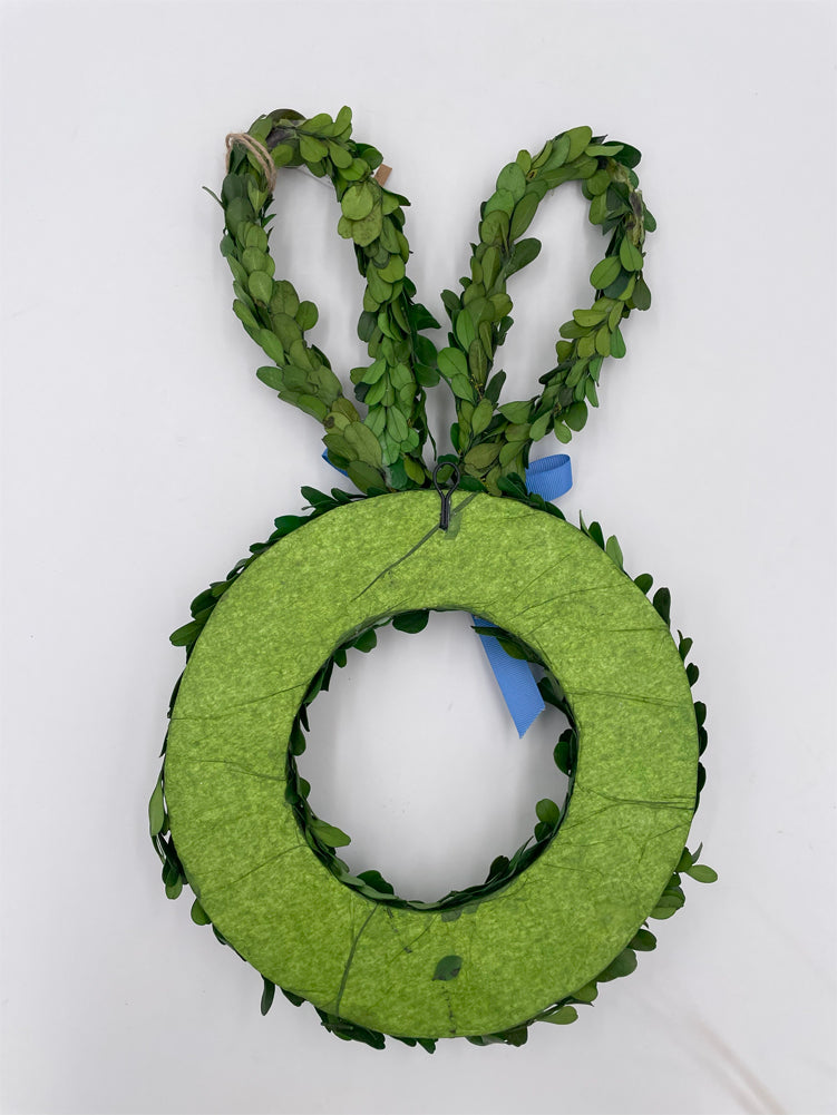 Boxwood Bunny Wreath by Twos Company