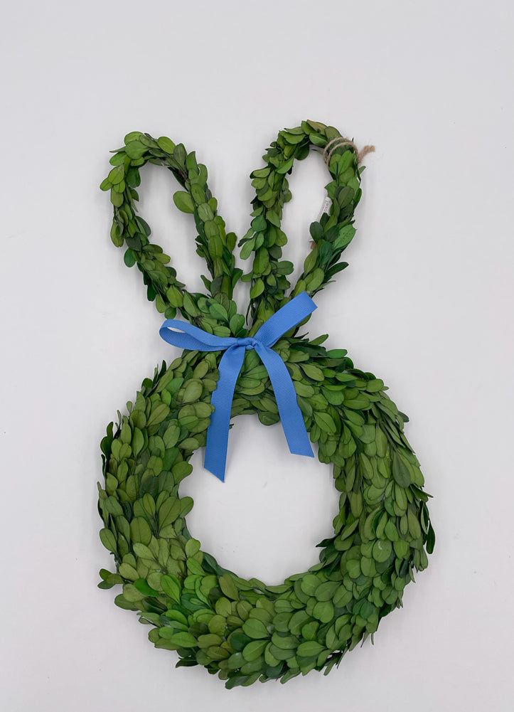 Boxwood Bunny Wreath by Twos Company