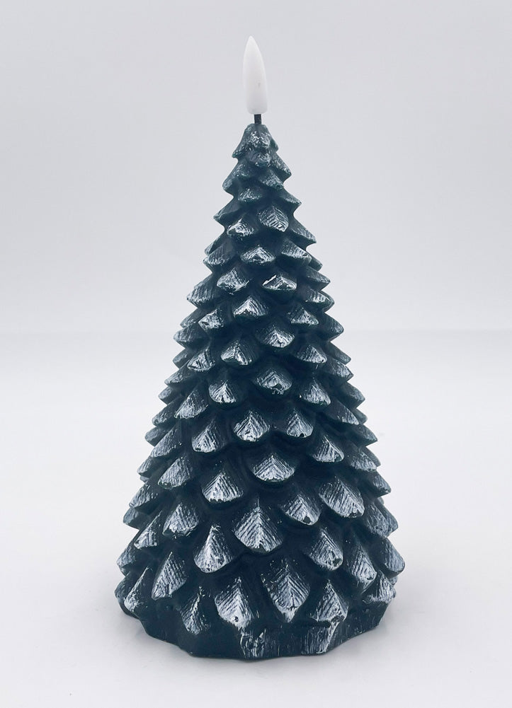 Small Winter Forest Flameless Flickering Wax Tree by Twos Company