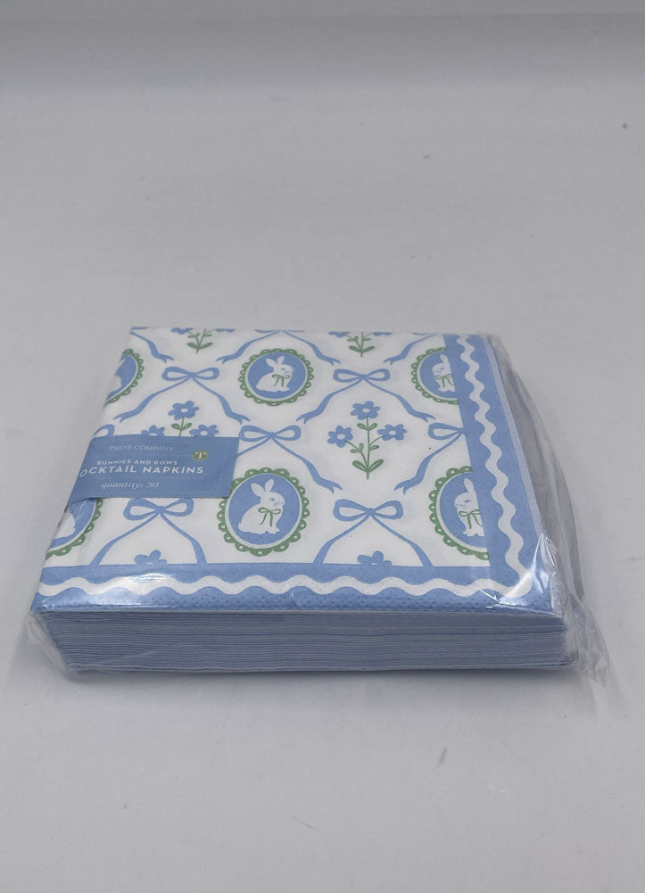 Bunnies and Bows Cocktail Napkins by Twos Company