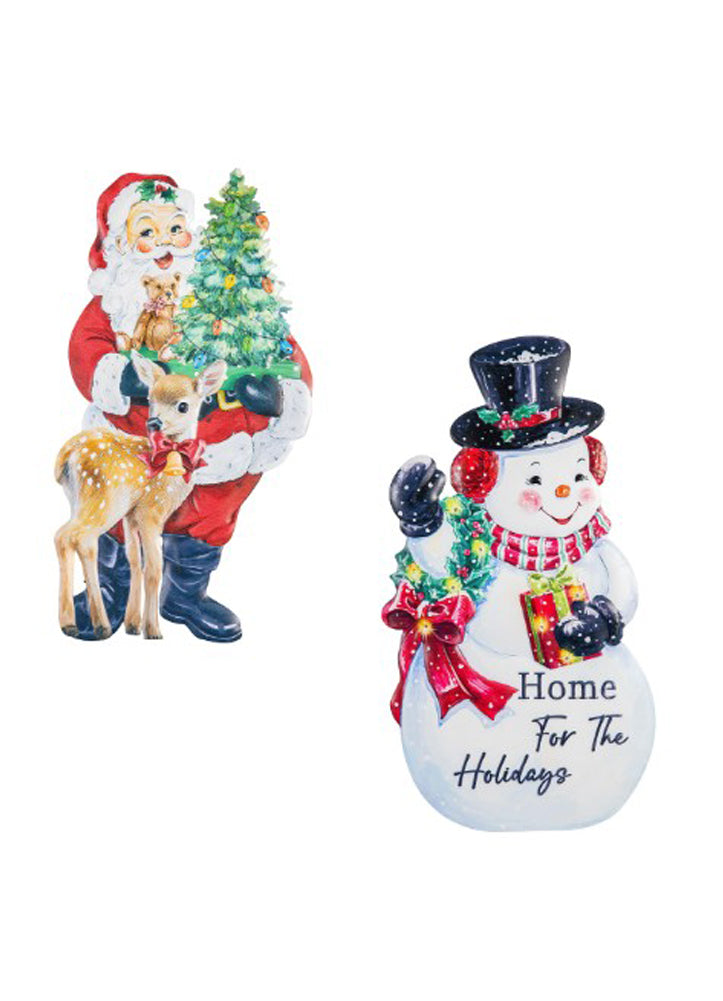 Asst Christmas Icon LED Porch Leaner by Evergreen