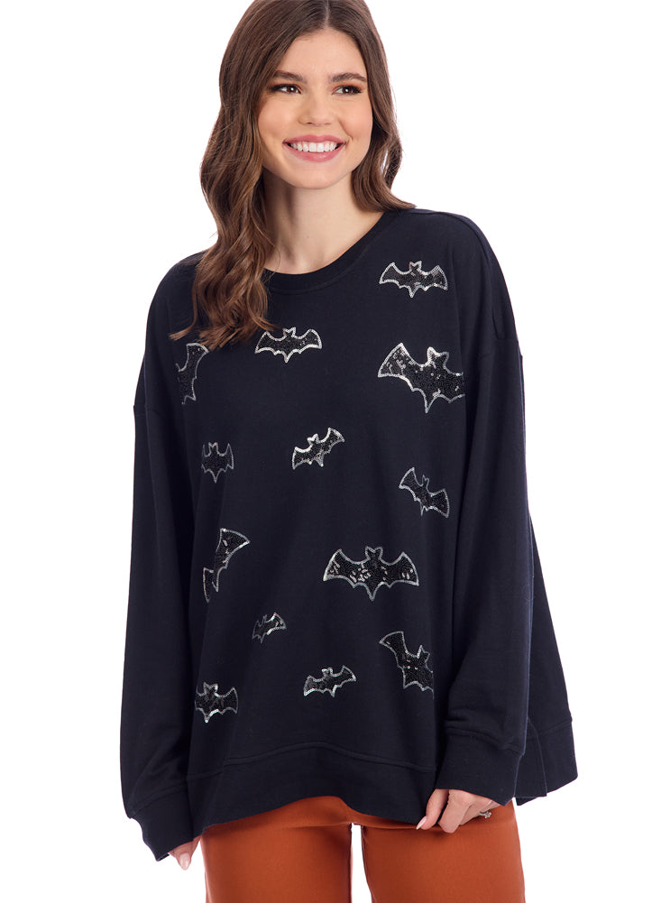 Halloween Sparkle Sweatshirt Pink by Mud Pie