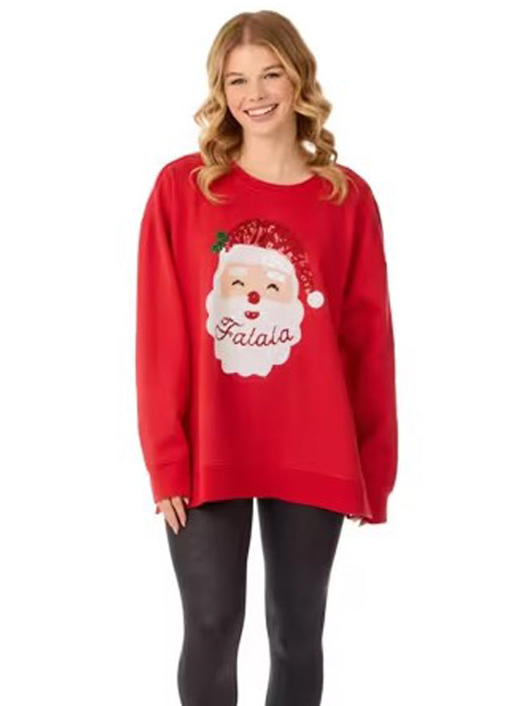 Santa Sparkle Sweatshirt by Mud Pie