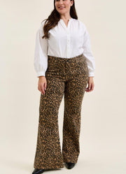 Plus MR Jaqueline Flare Leopard Jeans by Judy Blue