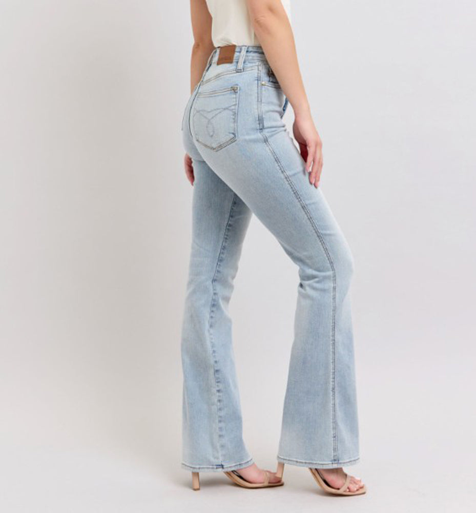 HW Tummy Control Bootcut Short Jeans by Judy Blue