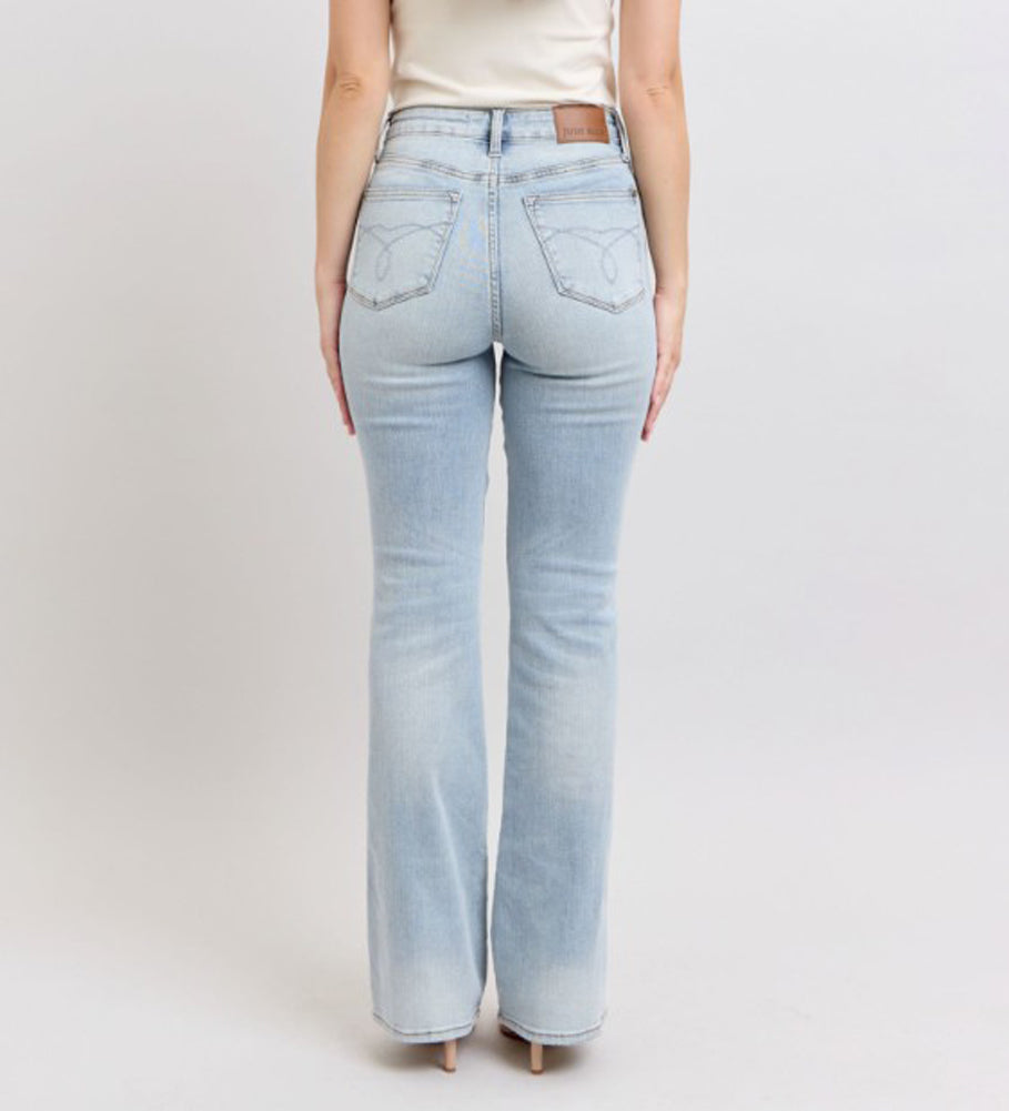 HW Tummy Control Bootcut Short Jeans by Judy Blue