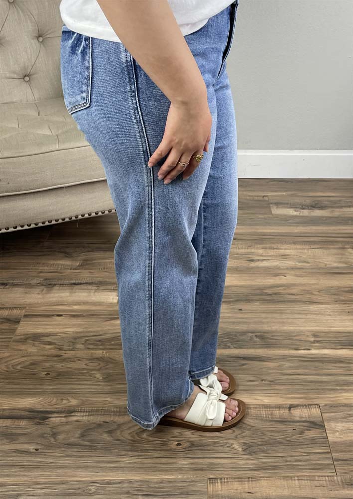 MR Petite TC Vintage Wash Straight Jeans by Judy Blue