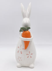 Bunny with Carrot Ceramic Décor by Evergreen