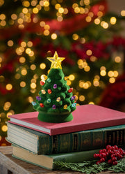 5'' LED Flocked Ceramic Christmas Tree Table Décor by Evergreen
