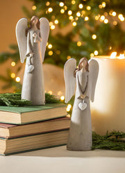Resin Angel with Heart Table Décor