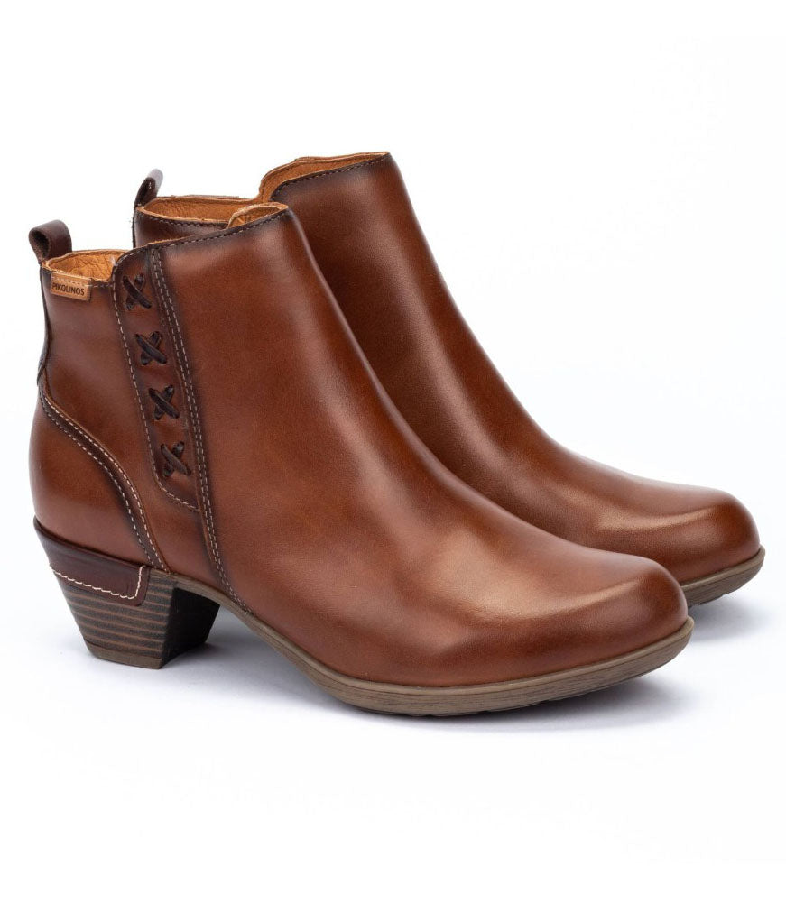 Rotterdam Heeled Ankle Boot with Zip in Cuero by Pikolinos