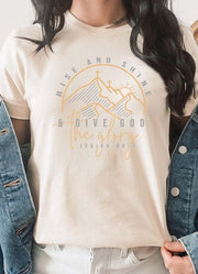 Rise and Shine and Give God the Glory Tee in Cream by Kissed Apparel