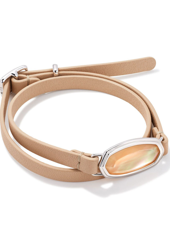 Framed Dani Wrap Bracelet Rhodium Golden Abalone by Kendra Scott