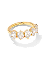 Cailin Crystal Band Ring Gold Metal White CZ by Kendra Scott