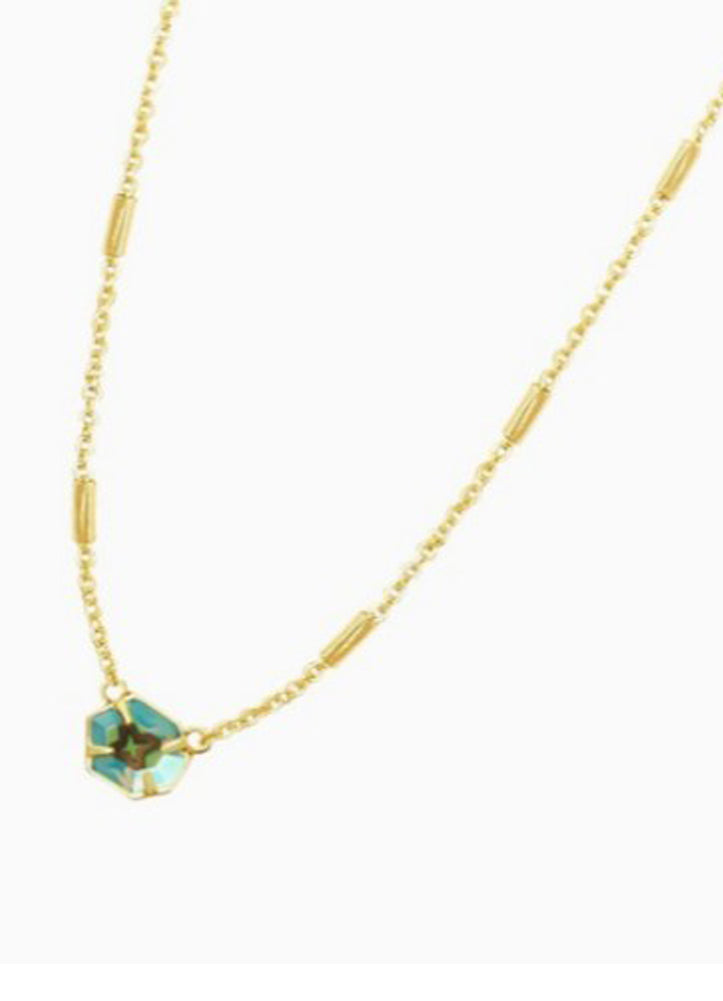 Mabel Necklace Gold Dichroic Glass by Kendra Scott