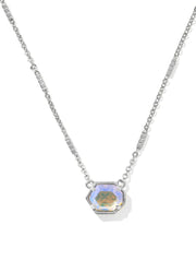 Mabel Necklace Rhod Dichroic Glass by Kendra Scott
