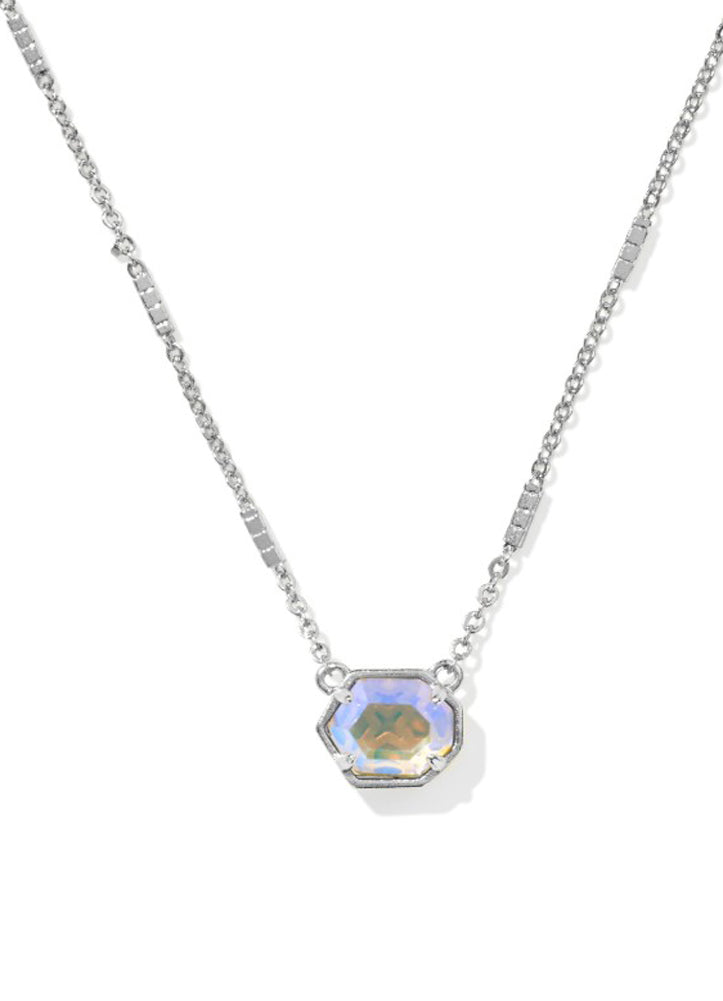 Mabel Necklace Rhod Dichroic Glass by Kendra Scott