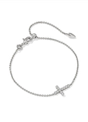 Cross Crystal Delicate Bracelet Rhod Metal by Kendra Scott