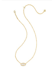 Tiger Striped Elisa Necklace Gold Natural Mop by Kendra Scott