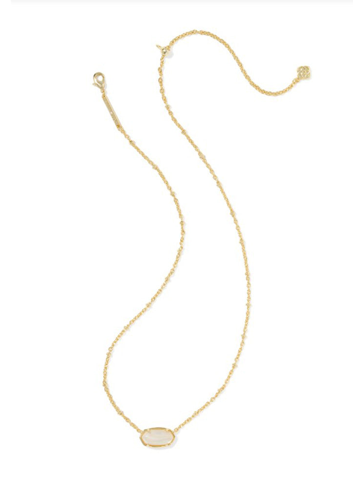 Tiger Striped Elisa Necklace Gold Natural Mop by Kendra Scott