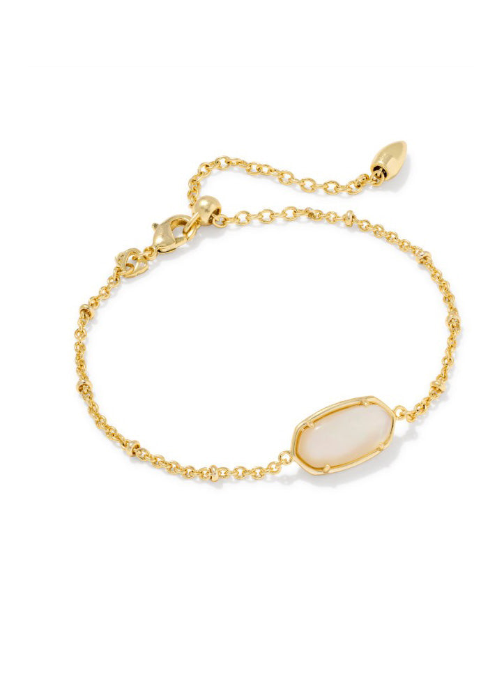 Tiger Striped Elaina Bracelet Gold Natural Mop by Kendra Scott