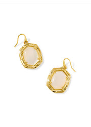 Tiger Striped Daphne Drop Earring Gold Natural Mop by Kendra Scott