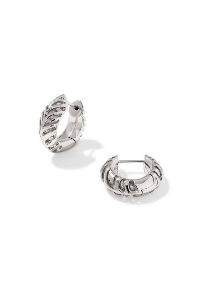 Tiger Striped Mikki Huggie Rhod Metal by Kendra Scott
