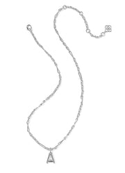Bubble Letter A Pendant Necklace Rhod Metal by Kendra Scott