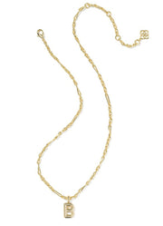 Bubble Letter B Pendant Necklace Gold Metal by Kendra Scott