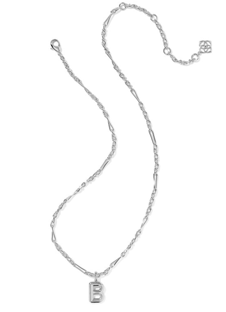 Bubble Letter B Pendant Necklace Rhod Metal by Kendra Scott