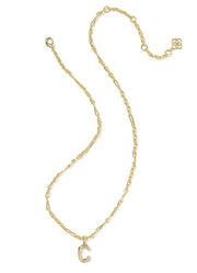 Bubble Letter C Pendant Necklace Gold Metal by Kendra Scott