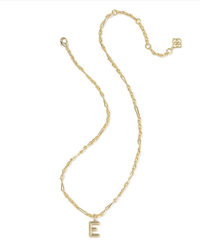 Bubble Letter E Gold Metal by Kendra Scott