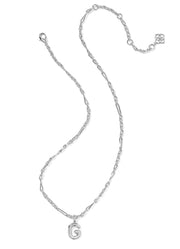 Bubble Letter G Pendant Necklace Rhod Metal by Kendra Scott