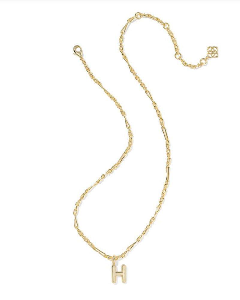 Bubble Letter H Gold Metal by Kendra Scott