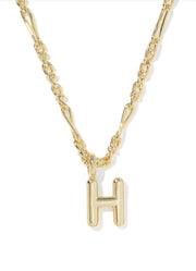 Bubble Letter H Gold Metal by Kendra Scott