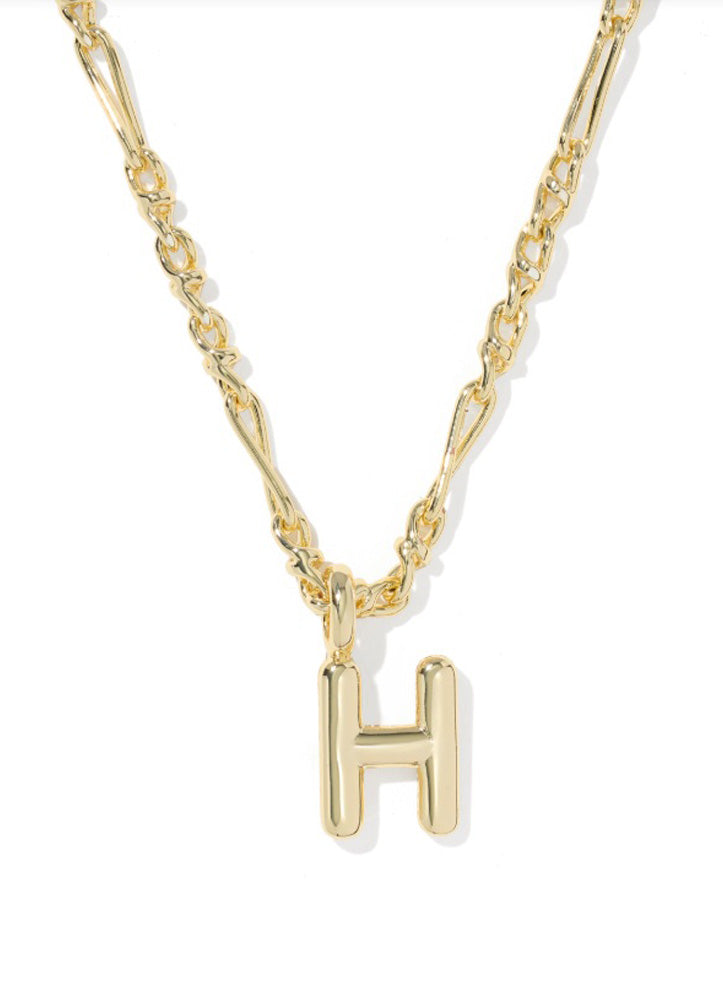 Bubble Letter H Gold Metal by Kendra Scott