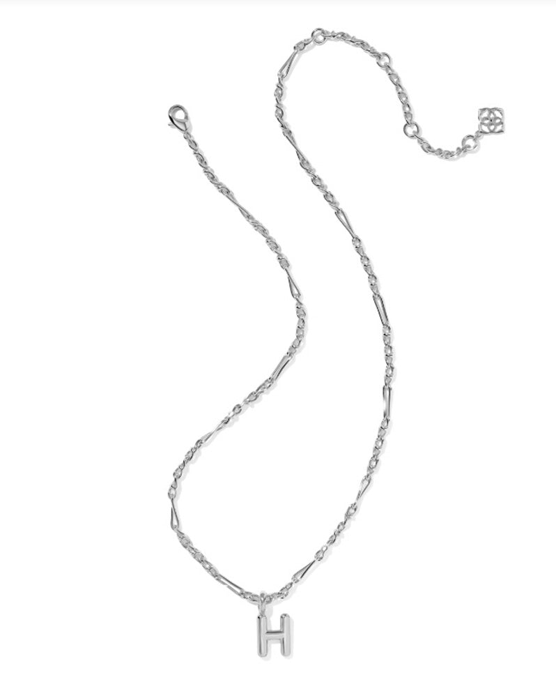 Bubble Letter H Rhod Metal by Kendra Scott