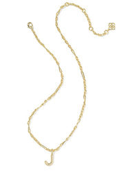 Bubble Letter J Pendant Necklace Gold Metal by Kendra Scott