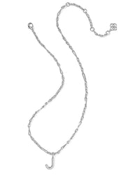 Bubble Letter J Pendant Necklace Rhod Metal by Kendra Scott