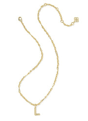 Bubble Letter L Pendant Necklace Gold Metal by Kendra Scott
