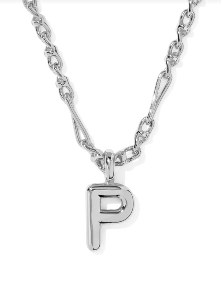 Bubble Letter P Rhod Metal by Kendra Scott